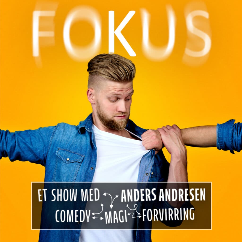 Anders Andresen på turné med sit onemanshow FOKUS